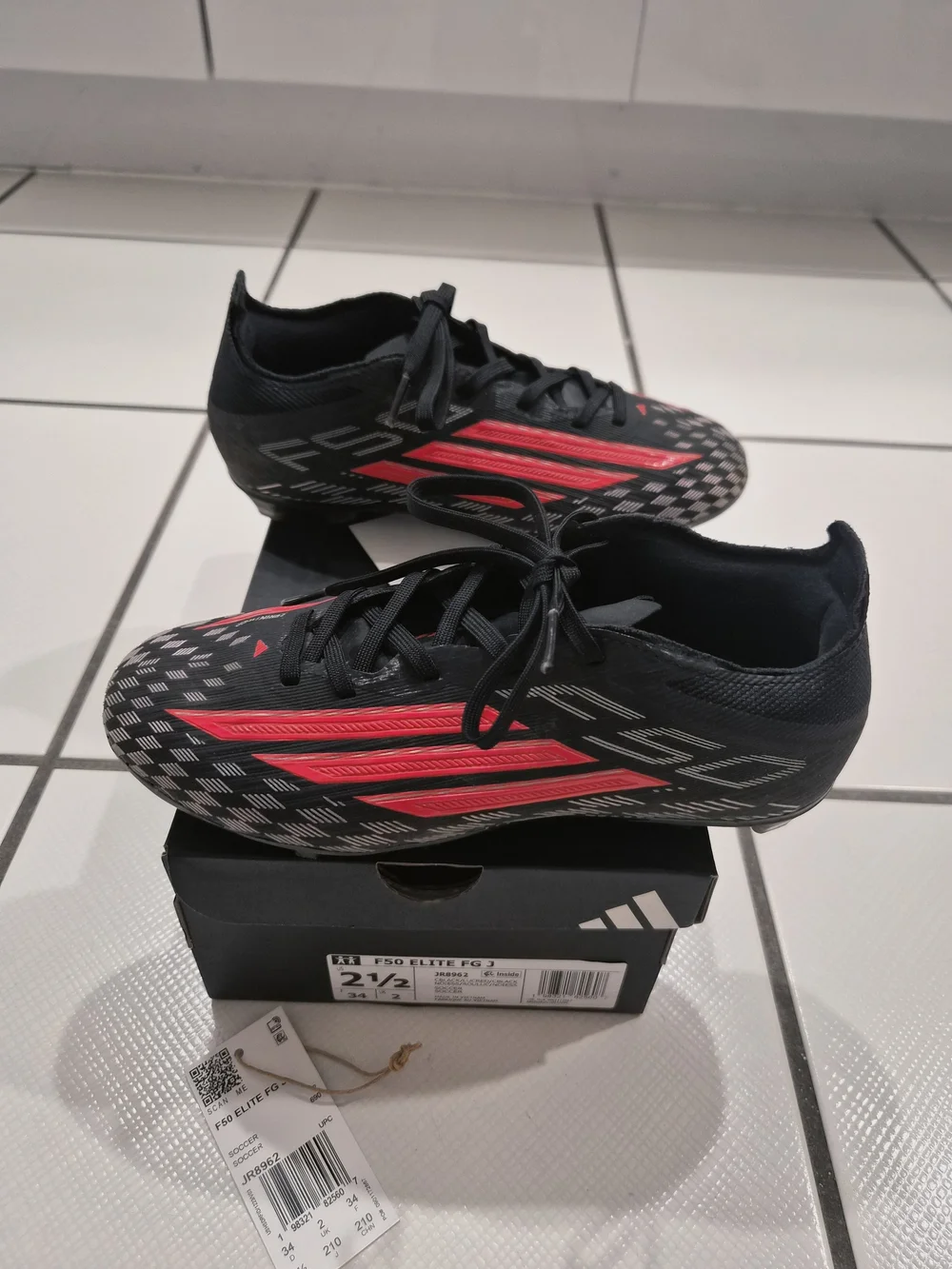 Adidas Women’s Black & Red Soccer Cleats - F50 Elite FG